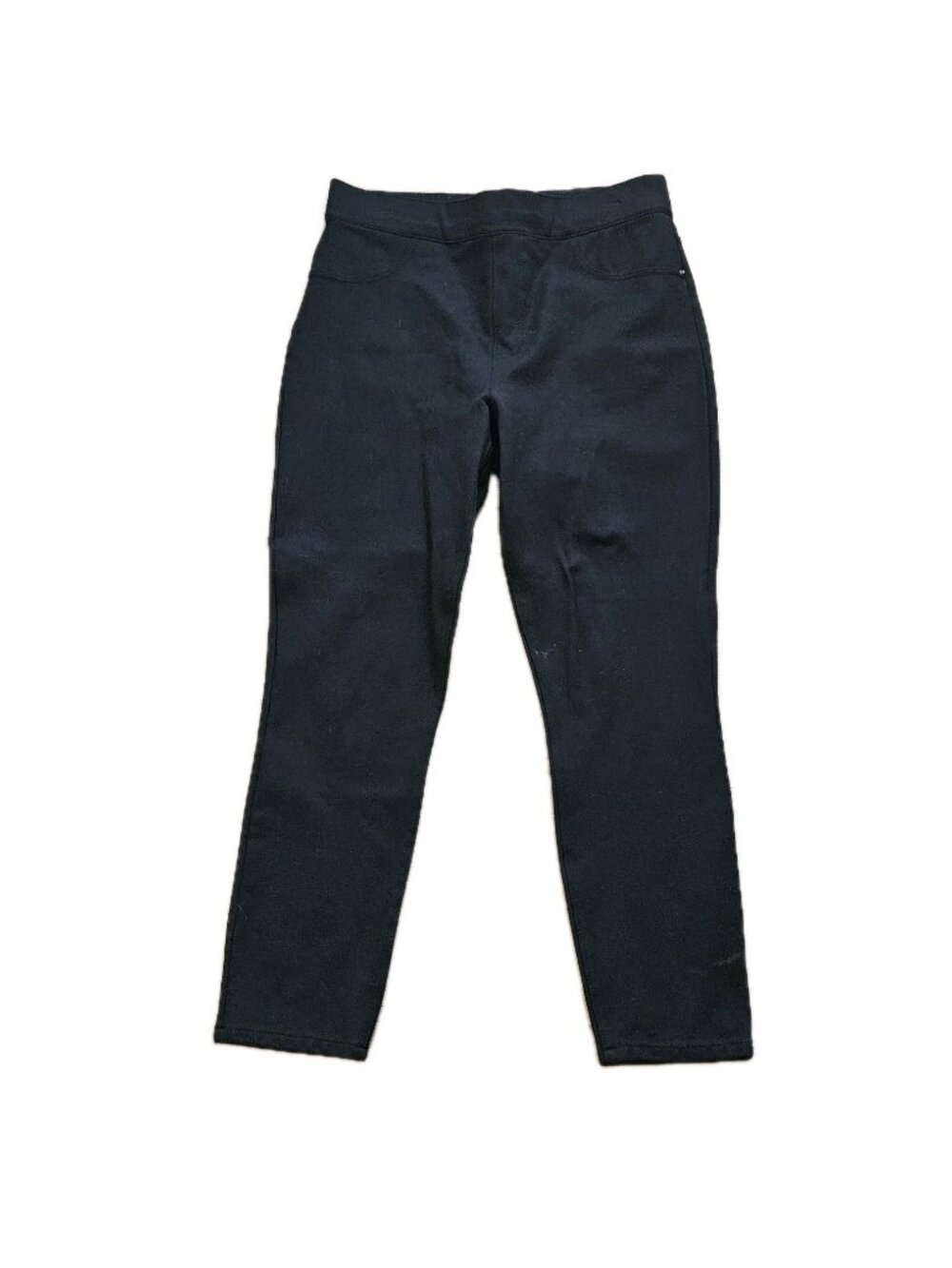 Spanx Black Flat Front Solid Pants Womens Large 31x26